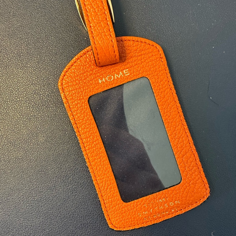 Smythson Leather Luggage Tag